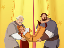 Кадр из мультфильма «Три Богатыря и Пуп Земли»
