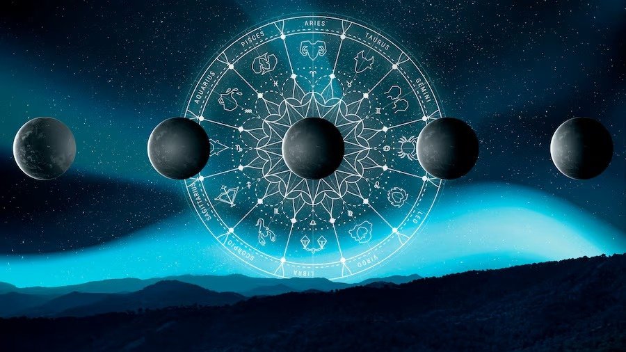 Луна, знаки зодиака.
