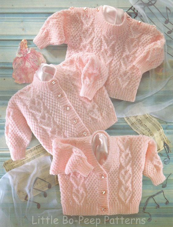 Pretty Baby Heart Cardigan and Sweater knitting by BoPeepStore, £1.50: 