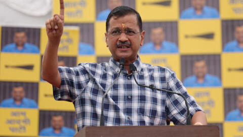 Delhi Chief Minister Arvind Kejriwal addresses a press conference in New Delhi on May 11, 2024.