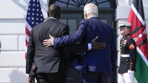 Rais Joe Biden akimpokea mwenzake wa Kenya, William Ruto anayezuru Marekani. Jumatano, Mei 22, 2024. (AP Photo/Susan Walsh)