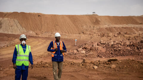Des ouvriers dans la mine de Cominak, près d'Arlit (Niger), le 8 mars 2023 (image d'illustration).
