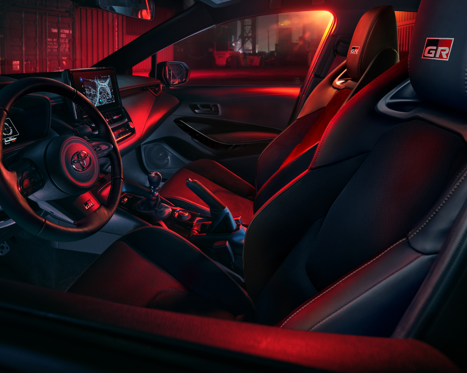 GR Corolla Core interior shown in Black
