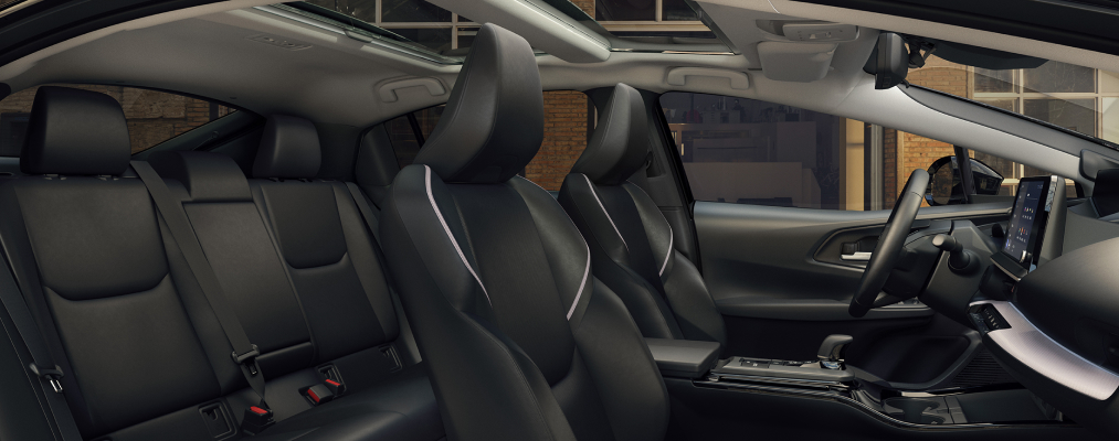 Prius interior shown in Black SofTex