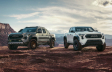 Tacoma Hybrid Trailhunter shown in Oxide Bronze and Tacoma Hybrid TRD Pro shown in White