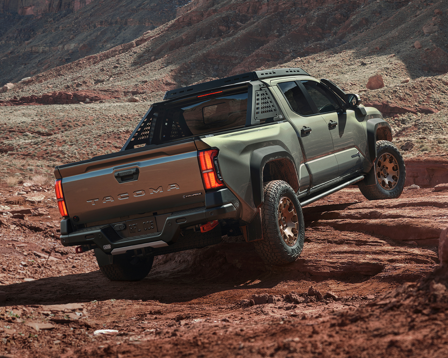 Tacoma Hybrid Trailhunter shown in Oxide Bronze