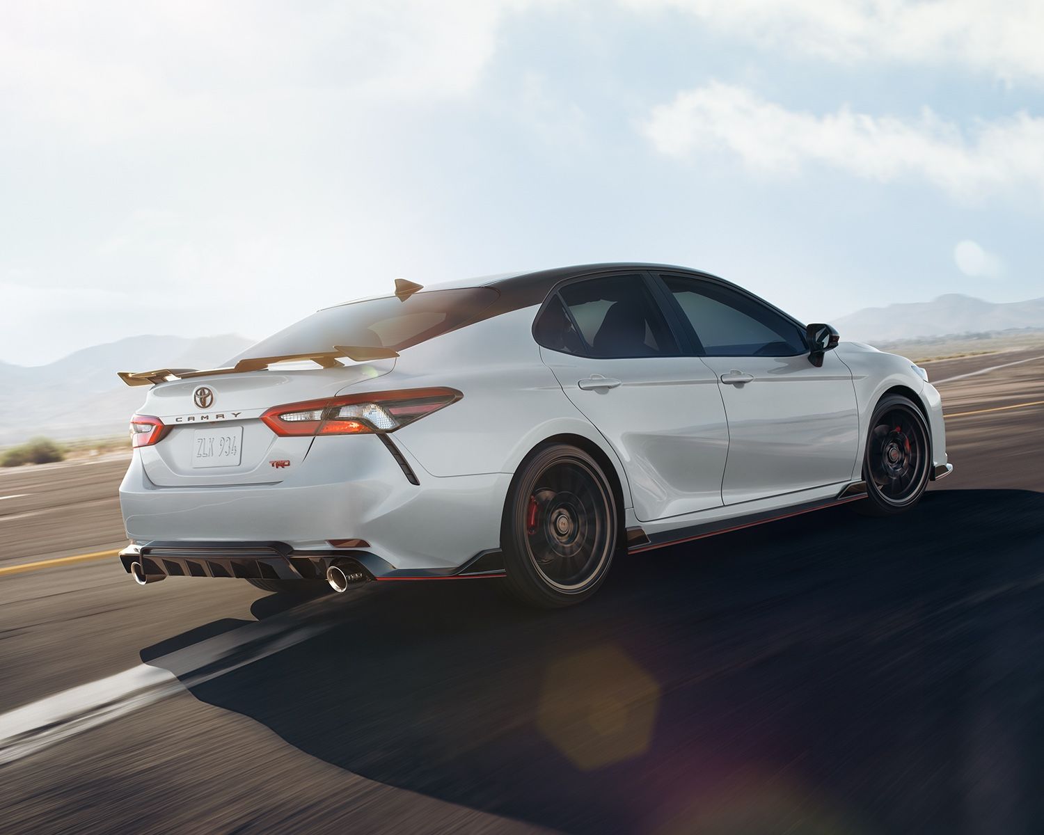 Camry XSE V6 TRD shown in Wind Chill With Black Roof