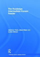 Cover image for The Routledge intermediate Korean reader