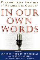 Cover image for In our own words : extraordinary speeches of the American century