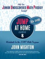 Image de couverture de JUMP at home grade 8 : worksheets for the JUMP Math Program
