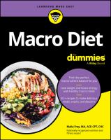 Image de couverture de Macro diet for dummies