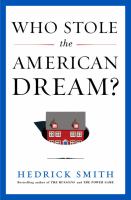 Image de couverture de Who stole the American dream?