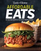 Image de couverture de Affordable eats.