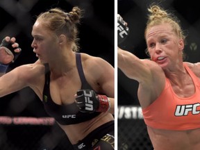 Ronda Rousey (left) is scheduled to face Holly Holm in November at a stadium show in Australia