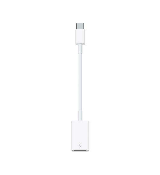 El adaptador de USB-C a USB te permite conectar tus dispositivos iOS y accesorios USB estándar a tu Mac con USB-C o Thunderbolt 3 (USB-C).