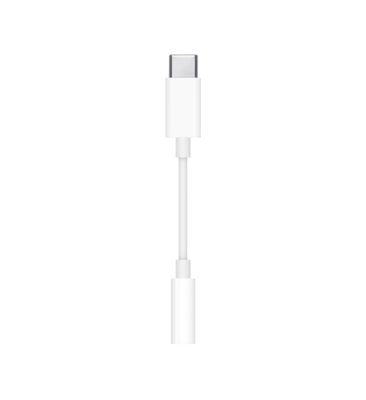 El adaptador de USB-C a toma para auriculares de 3,5 mm te sirve para conectar accesorios con clavija de 3,5 mm a tus dispositivos con USB-C.
