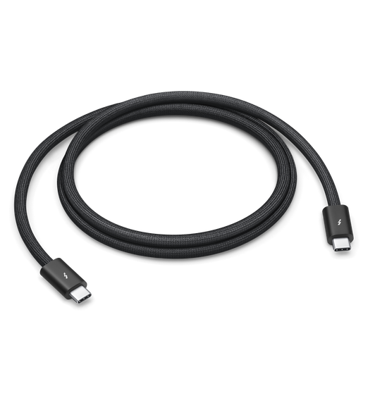 Den här svarta flätade Thunderbolt 4 Pro-kabeln (1 meter) kan viras ihop utan trassel och överför data i upp till 40 gigabit per sekund.