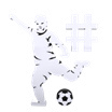 Soccer Player with Number