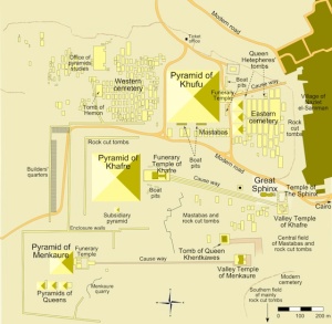 map giza pyramid complex- courtesy of khan academy