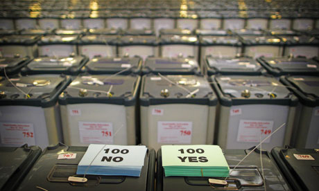 EU Fiscal treaty referendum ballot boxes
