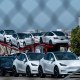 Tesla cars in front of the company’s plant in California. The carmaker has several supply agreements with Australian miners, including Liontown.
