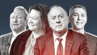 Hoping to be budget winners: Andrew Forrest, Gina Rinehart, Chris Ellison and Mike Henry.