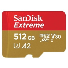 Карта памяти microSD 512GB SanDisk microSDXC Class 10 UHS-I A2 C10 V30 U3 Extreme 190MB/s