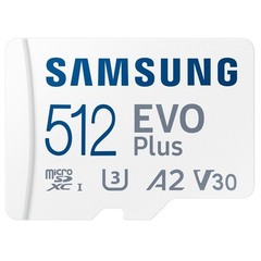 Карта памяти microSDXC 512GB SAMSUNG EVO PLUS Class 10 UHS-I (SD адаптер)