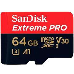 Карта памяти microSDXC 64GB SanDisk Class 10 UHS-I A2 C10 V30 U3 Extreme Pro