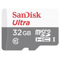 Карта памяти SanDisk microSDHC 32GB Class 10 Ultra (SD адаптер) UHS-I 100MB/s