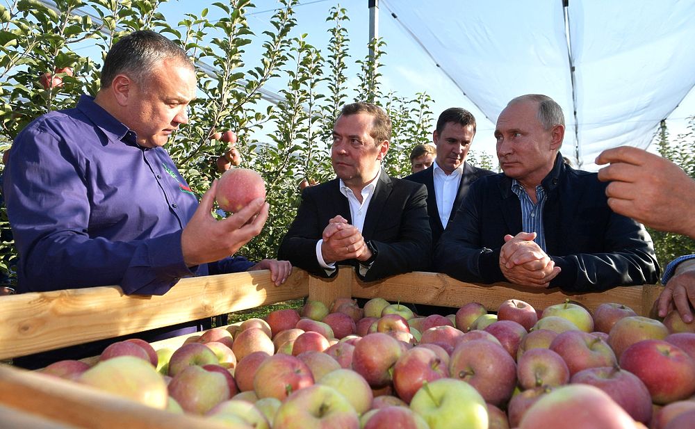 Владимир Путин с Дмитрием Медведевым