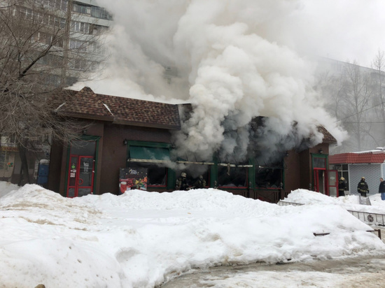 В деревне Аксиньино, в городском округе Одинцово сгорел ресторан
