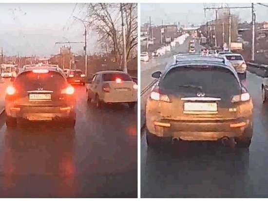 В Новосибирске сотрудники ГИБДД ищут водителя Infiniti, который не уступил дорогу скорой помощи