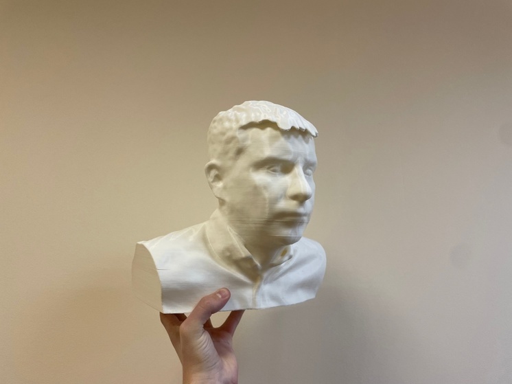 До чего дошел прогресс: школьник из Великого Новгорода напечатал на 3D-принтере бюст преподавателя физики