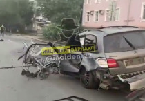 В Барнауле водитель Mercedes-Benz попал в больницу после столкновения с деревом