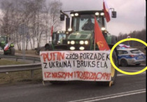 На протестной акции польских фермеров, которые перекрывают дороги в стране, заметили плакаты с призывом к российскому президенту Владимиру Путину "навести порядок на Украине". Официальные власти Польши уже отреагировали на провокационные призывы своих граждан, пригрозив им административными мерами.