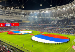 Праздник футбола в Москве: товарищеский матч между сборными России и Сербии: фото