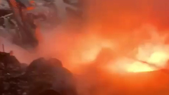Последствия взрывов на ДнепроГЭС попали на видео