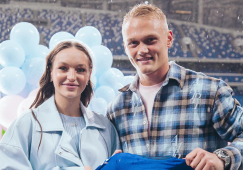 Константин и Алена Тюкавины узнали пол ребенка на домашней арене «Динамо»: фото будущих родителей