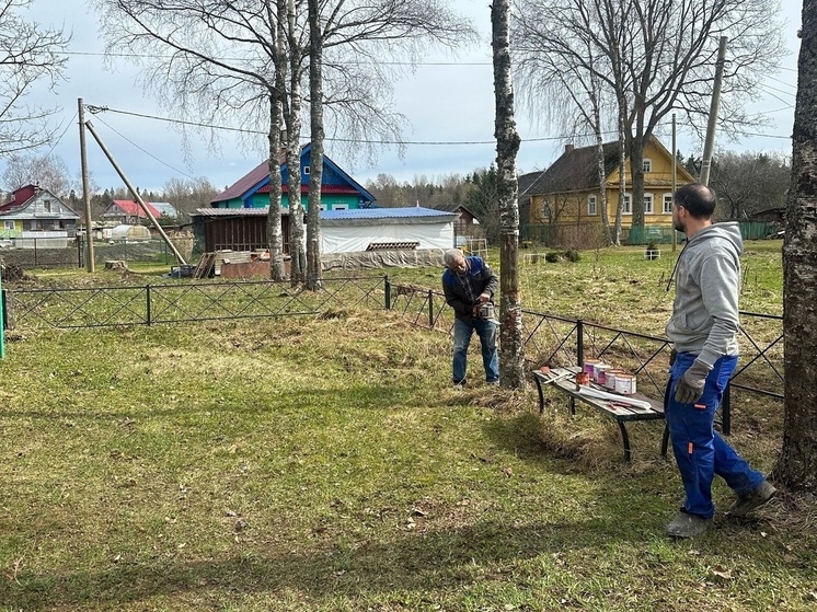 В деревне Мотохово Киришского района открыли сезон субботников
