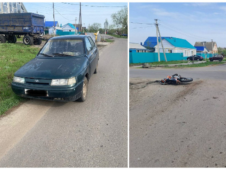 20-летний мотоциклист попал под колеса автомобиля под Воронежем