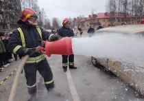Учащиеся школ №21 и №7 Оленегорска побывали в гостях у пожарных 43 части оленегорского филиала