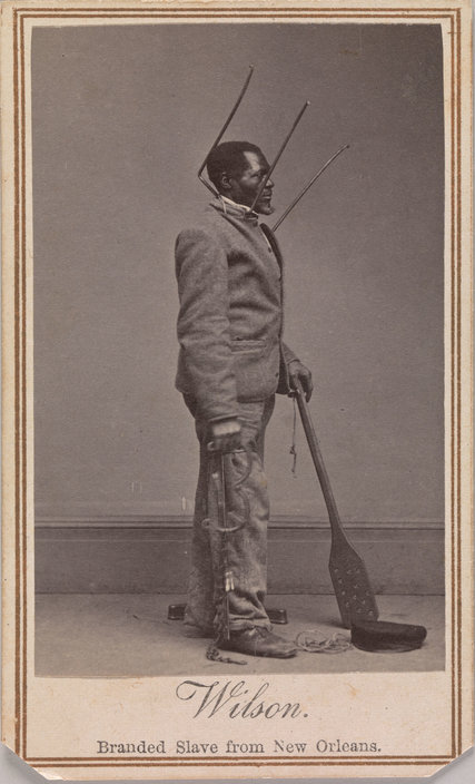 "Wilson. Branded Slave from New Orleans," 1863, taken by Charles Praxson.