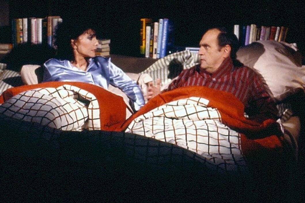 Suzanne Pleshette and Bob Newhart in the final scene of “Newhart,” which revealed that the entire show had been a dream and took place in a copy of a set from “The Bob Newhart Show.”